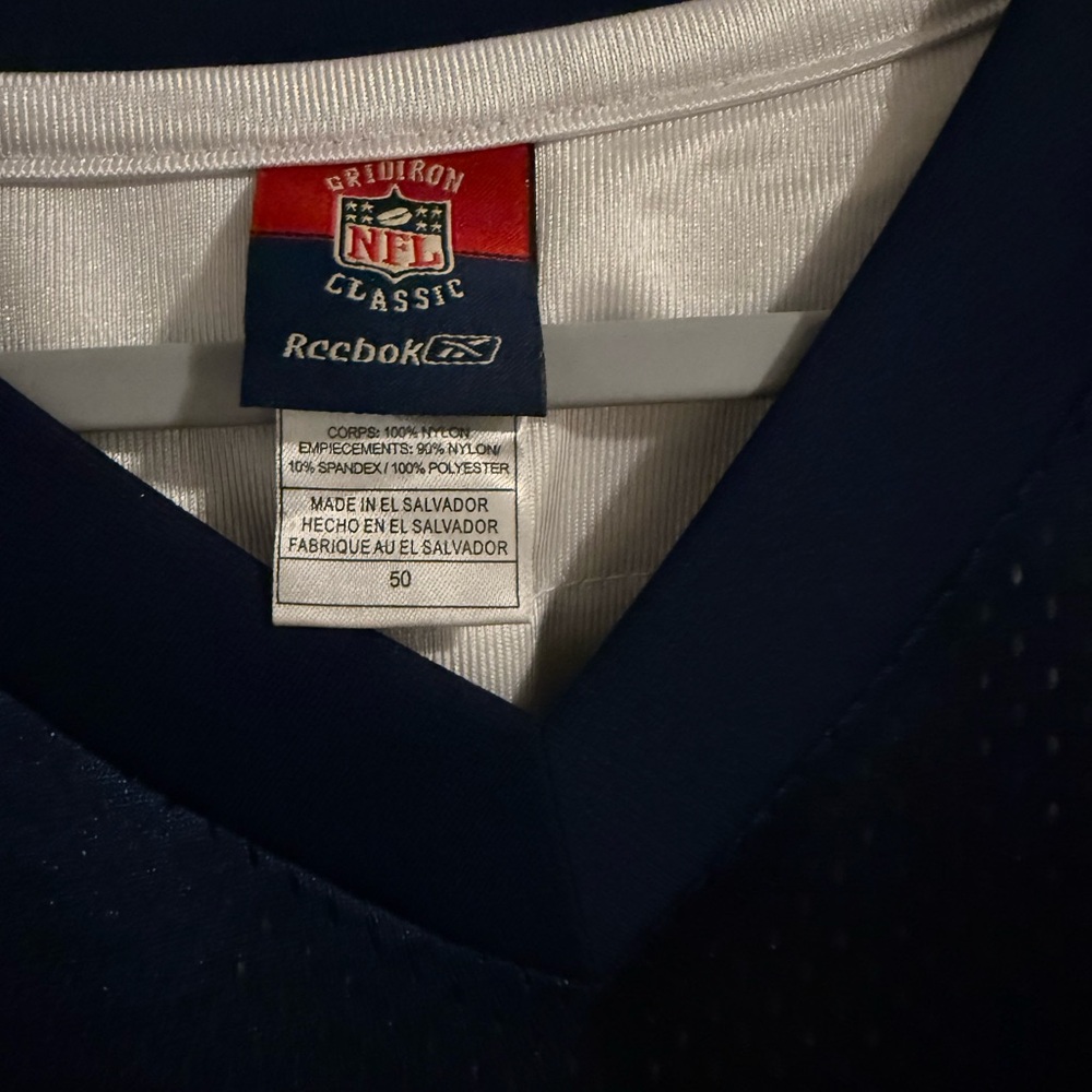 Reebok NFL Gridiron Classic Jersey - Navy and White - Picture 2 of 5
